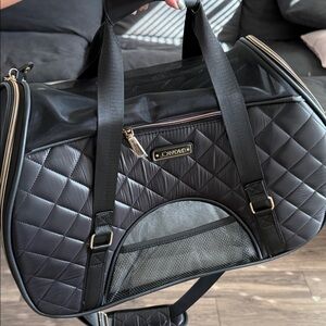 Black Quilted Dog Carrier